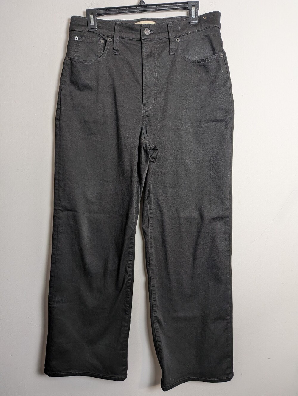 Madewell Black Perfect Vintage Wide Leg Jeans Sz 30